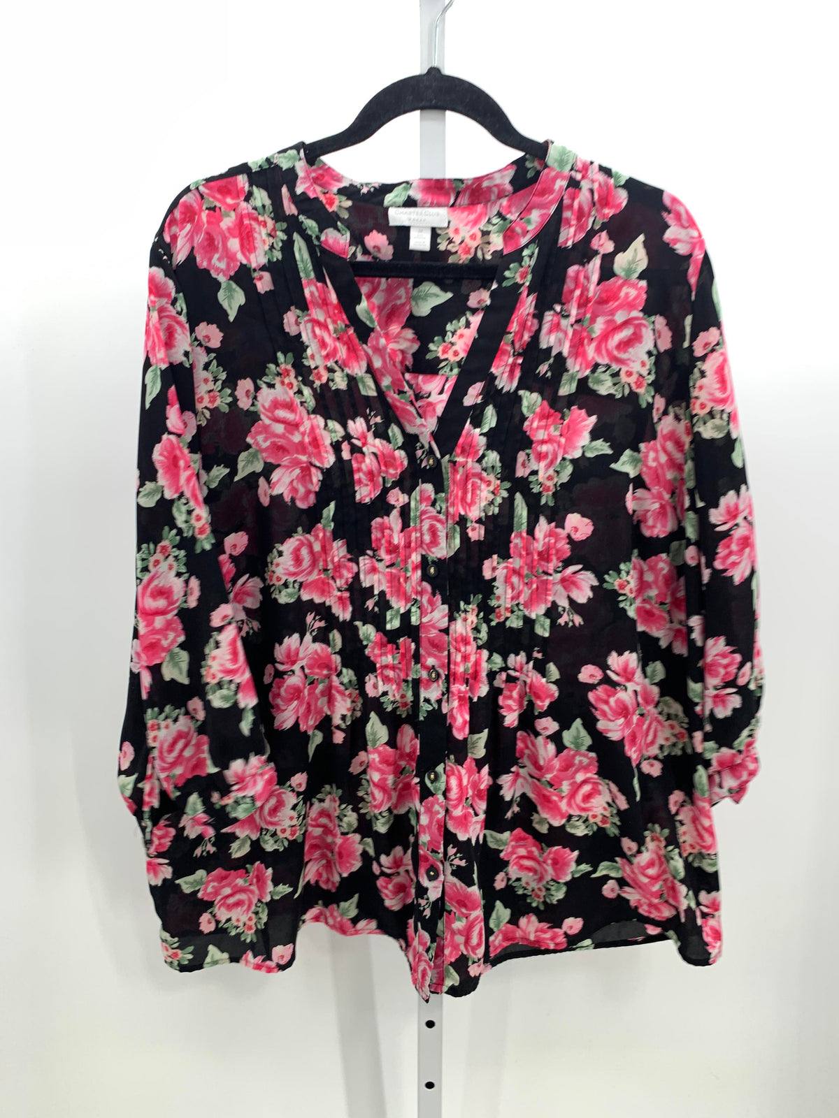 Charter Club Size 3X Womens 3/4 Sleeve Shirt