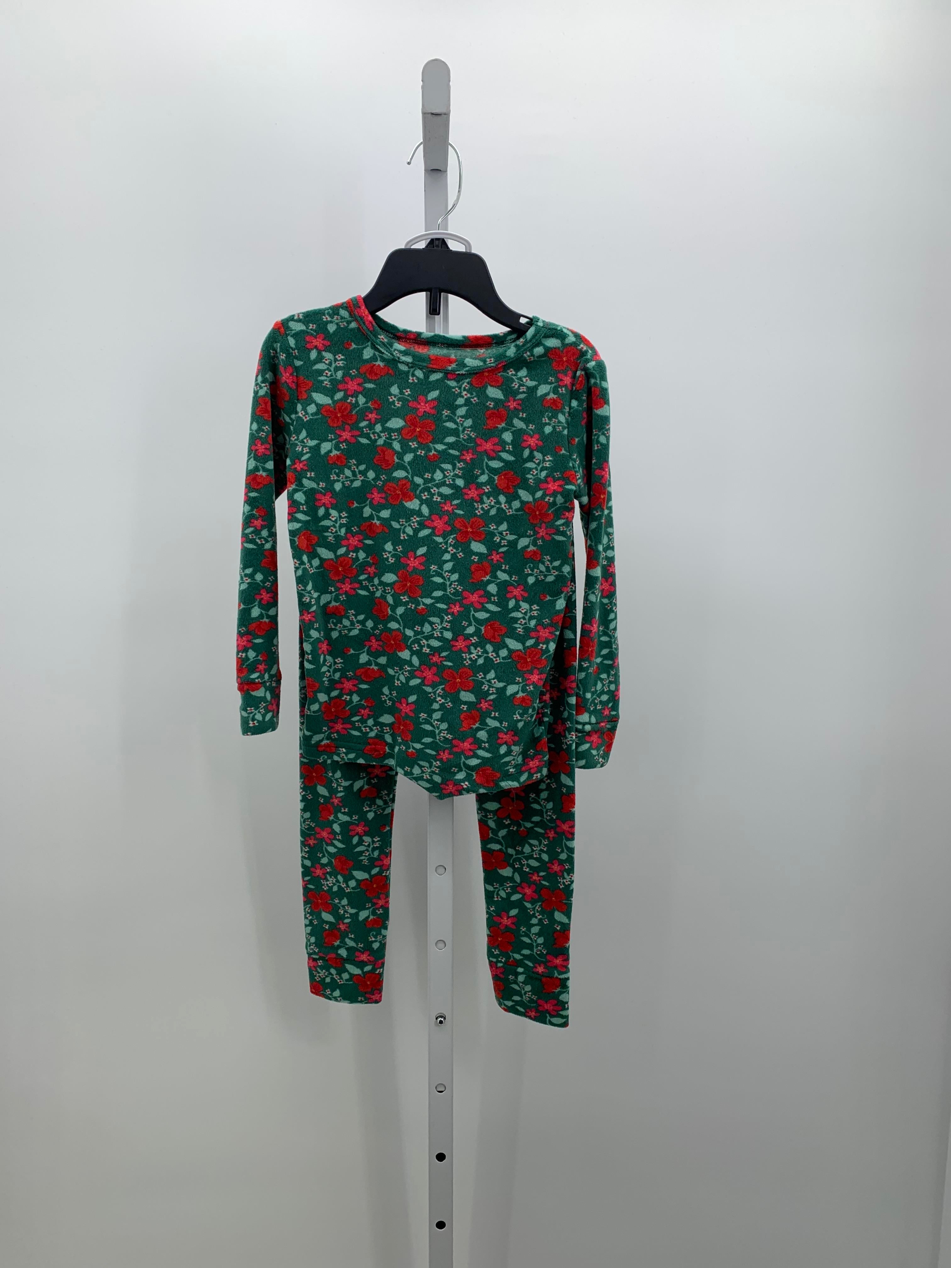 FLEECE PJS RED FLOWERS