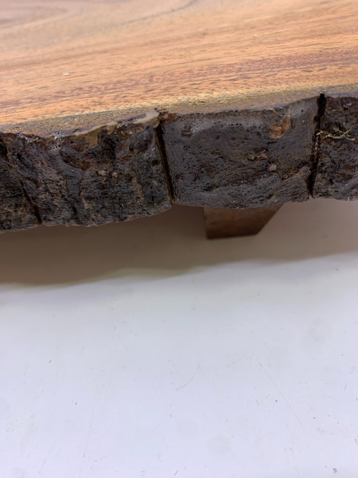 WOOD CUTTING/ SERVING BOARD W LIVE EDGE.