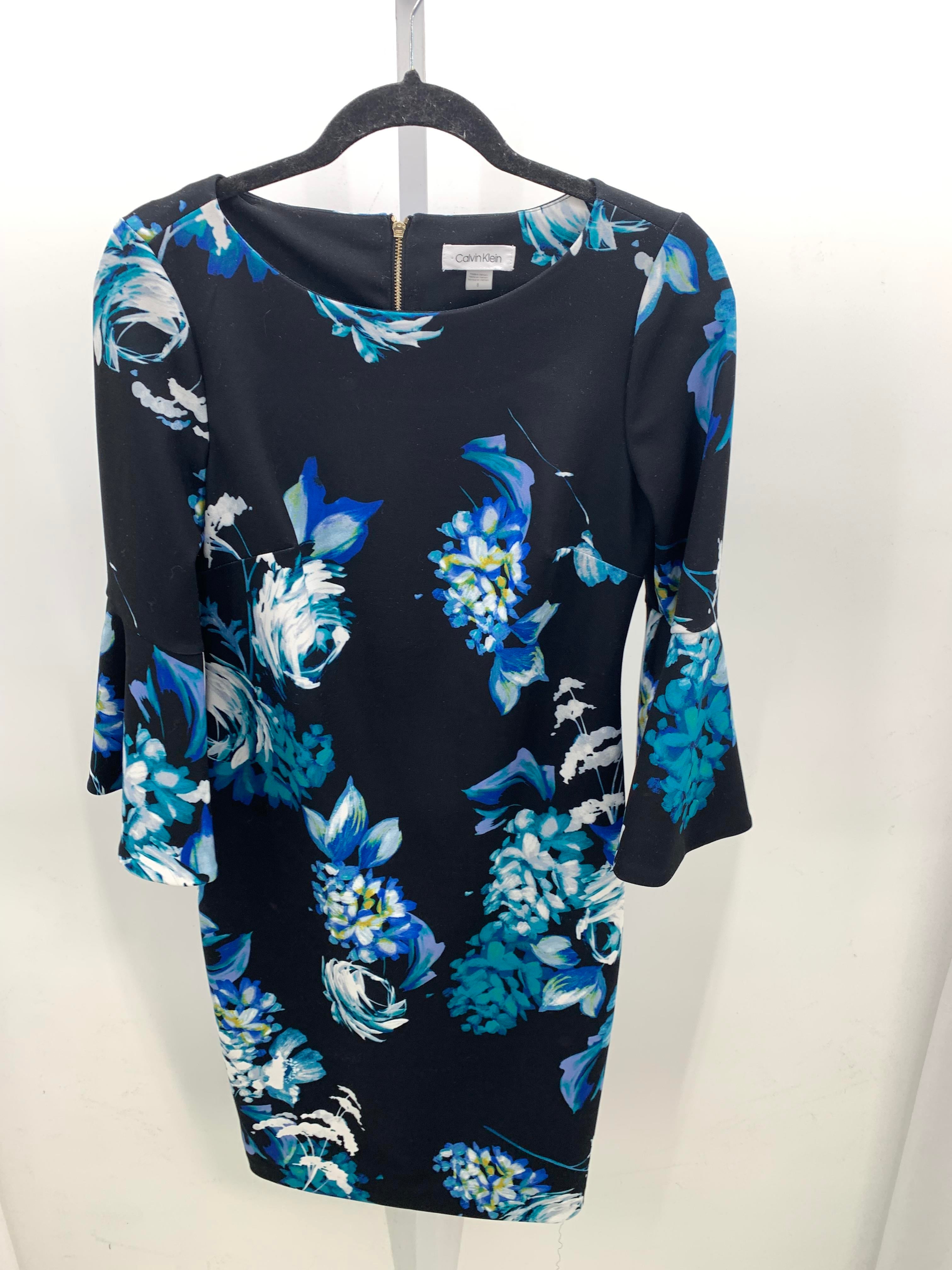 Calvin Klein Size 8 Misses 3/4 Sleeve Dress
