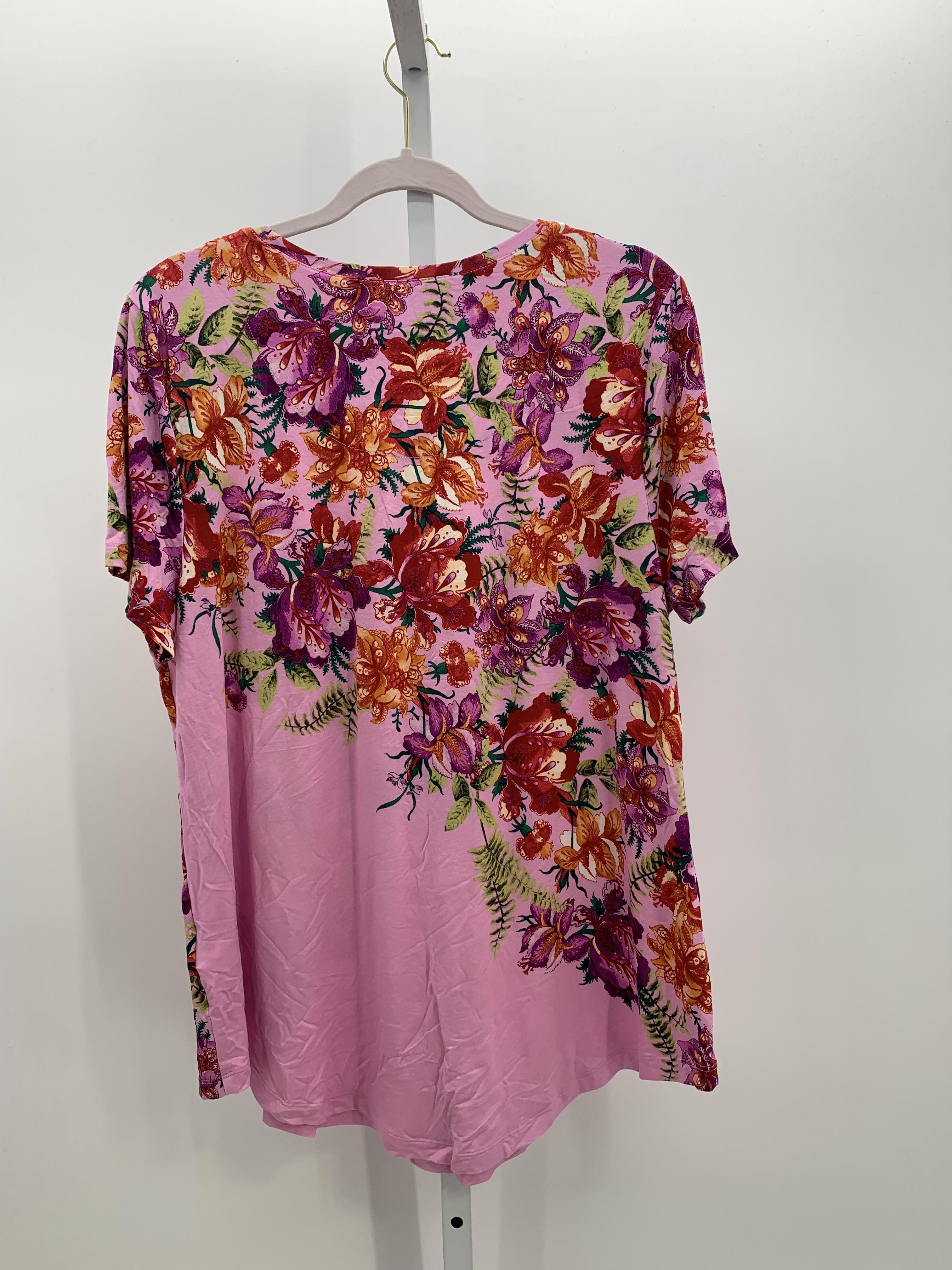 JM Collection Size Extra Large Misses Short Sleeve Shirt