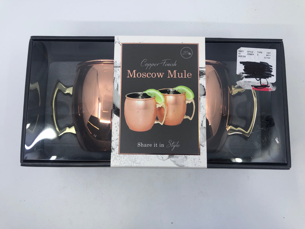 NIB 2 COPPER FINISH MOSCOW MULE MUGS