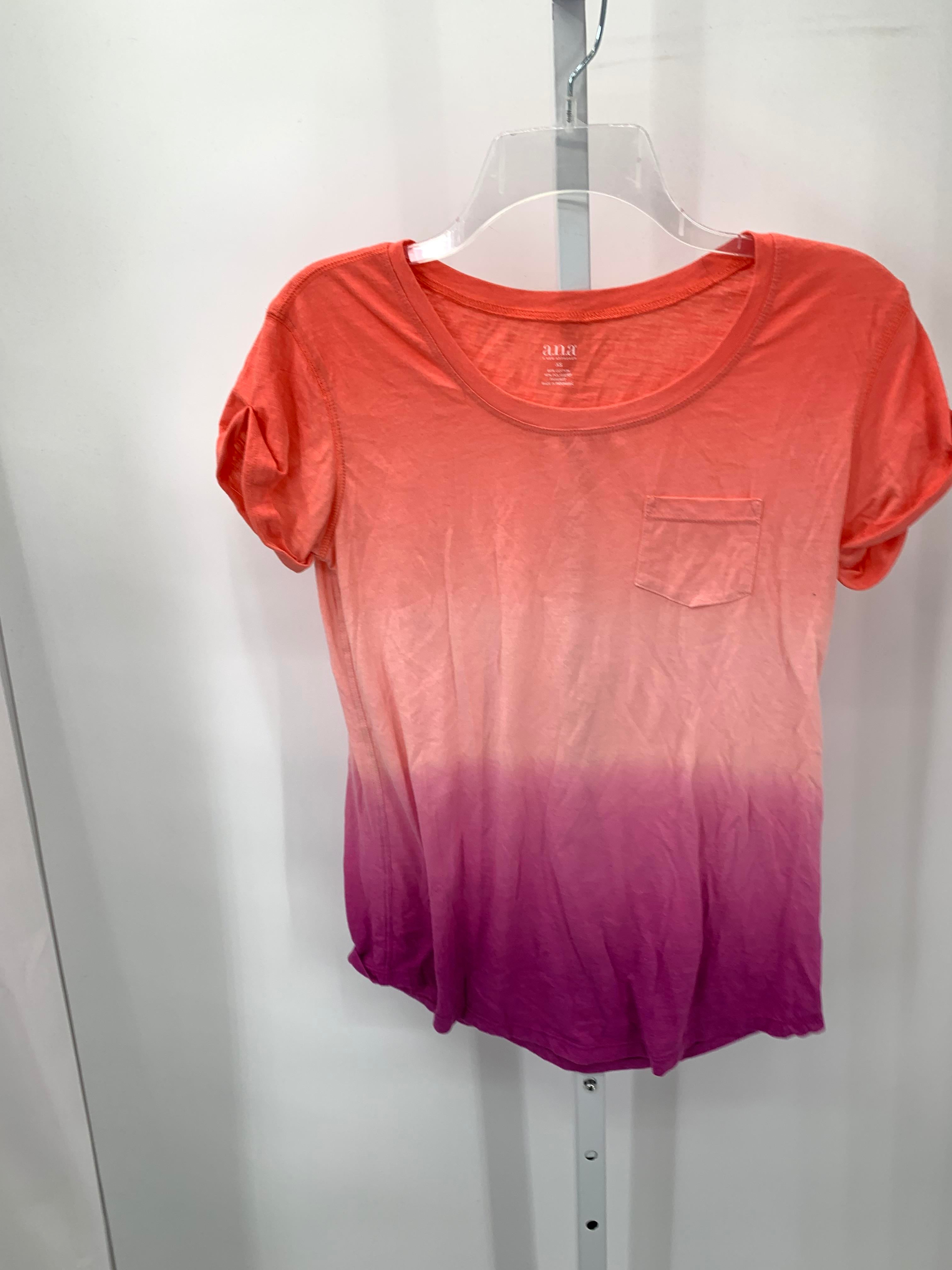 A.N.A. Size X Small Misses Short Sleeve Shirt