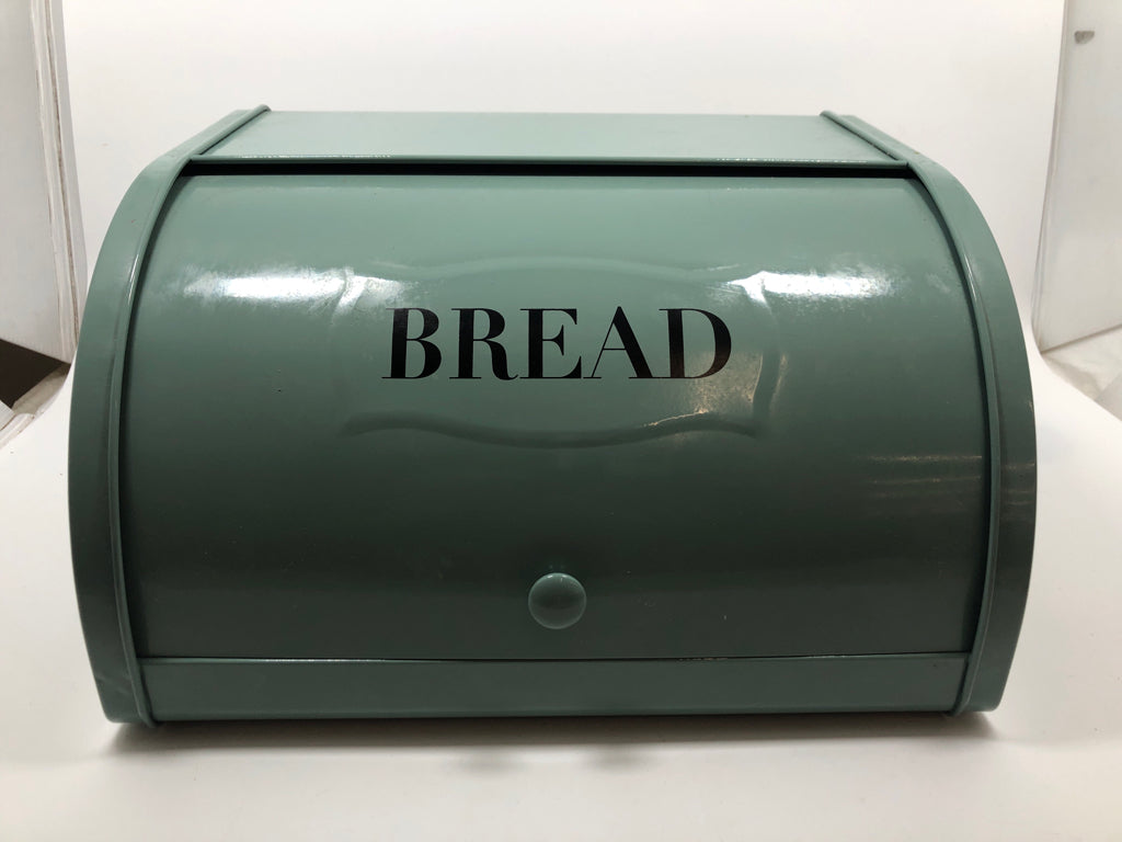 BLUE METAL BREAD BOX.
