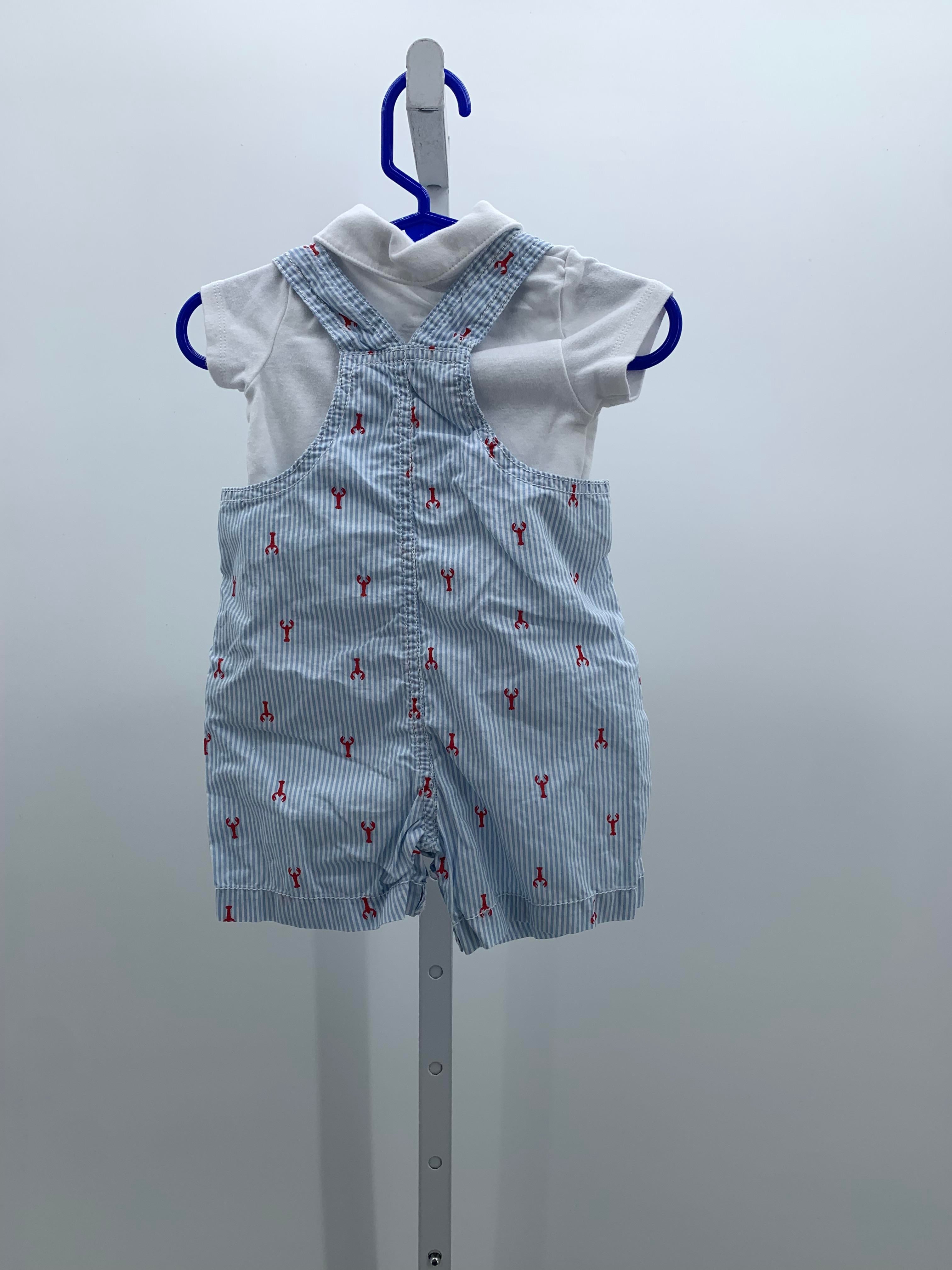 KNIT POLO STRIPES LOBSTERS SHORTALLS