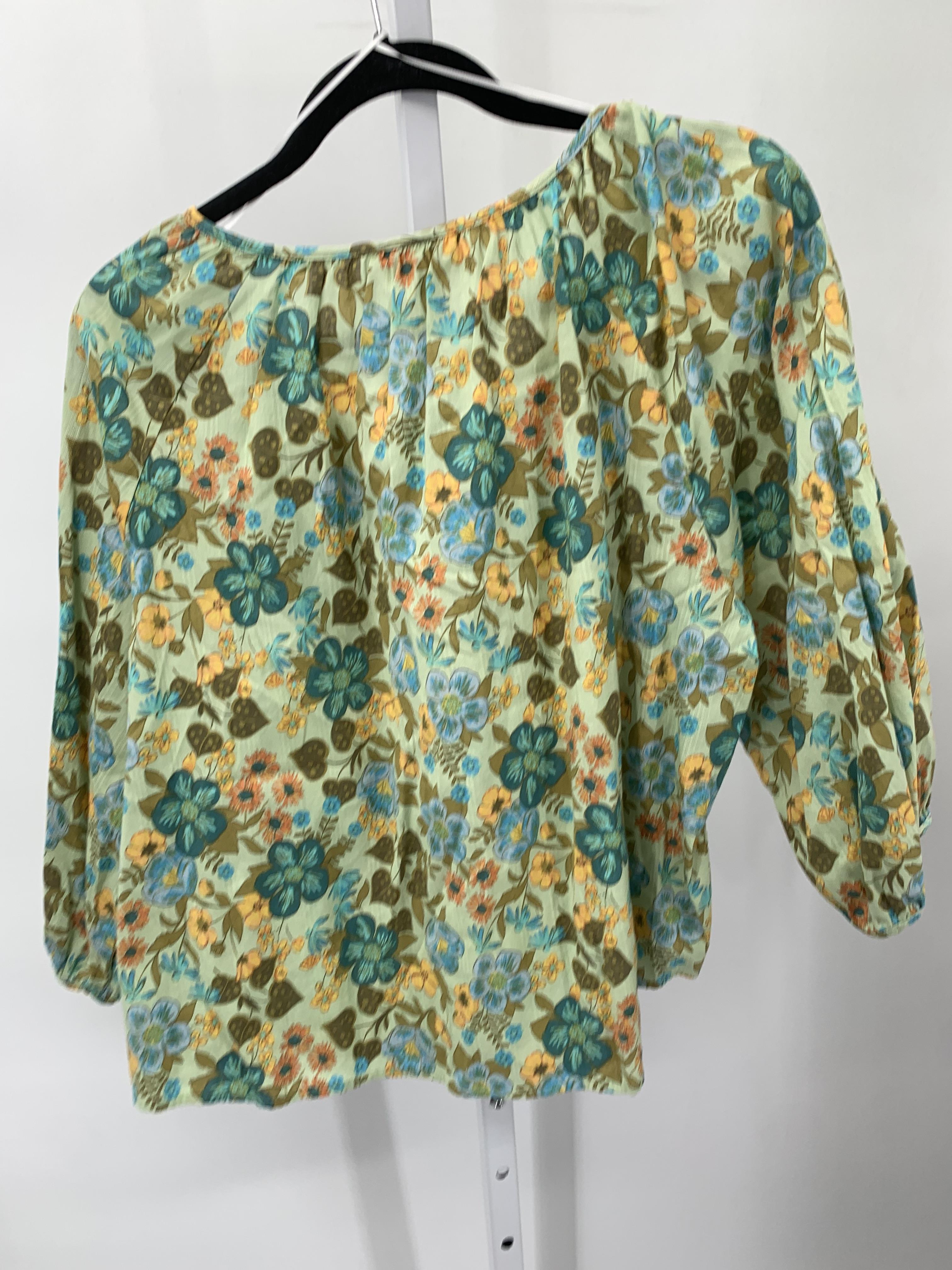 A.N.A. Size X Large Petite Petite 3/4 Sleeve Shirt