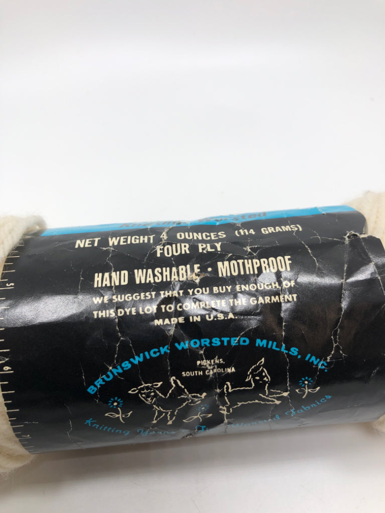 BRUNSWICK ECRU WOOL YARN.