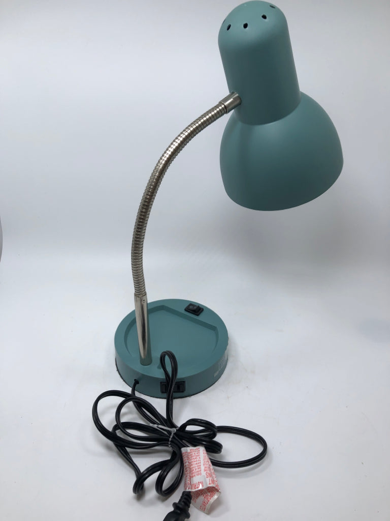 BLUE ADJUSTABLE LED DESK LAMP.