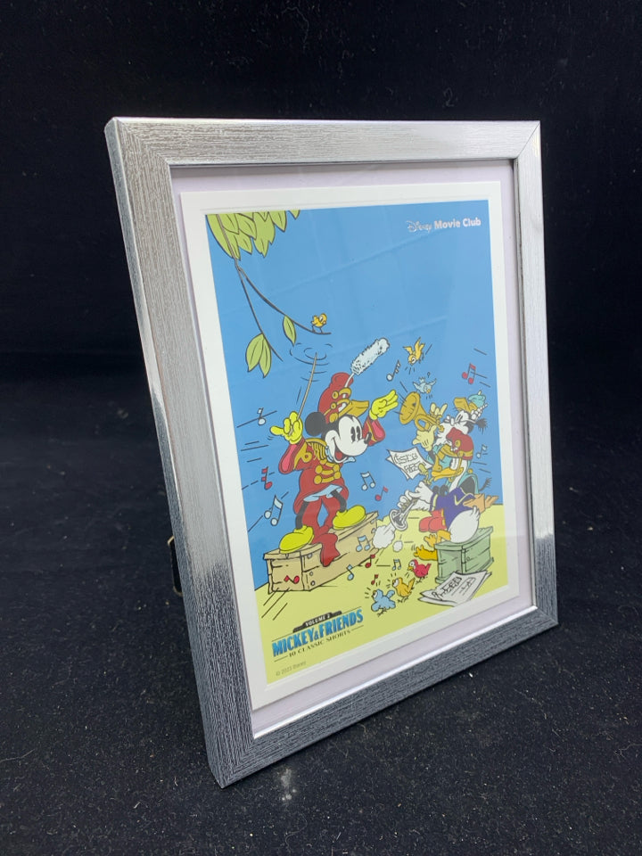 SILVER PICTURE FRAME W/ DISNEY MOVIE CLUB VOL 2 PRINT.