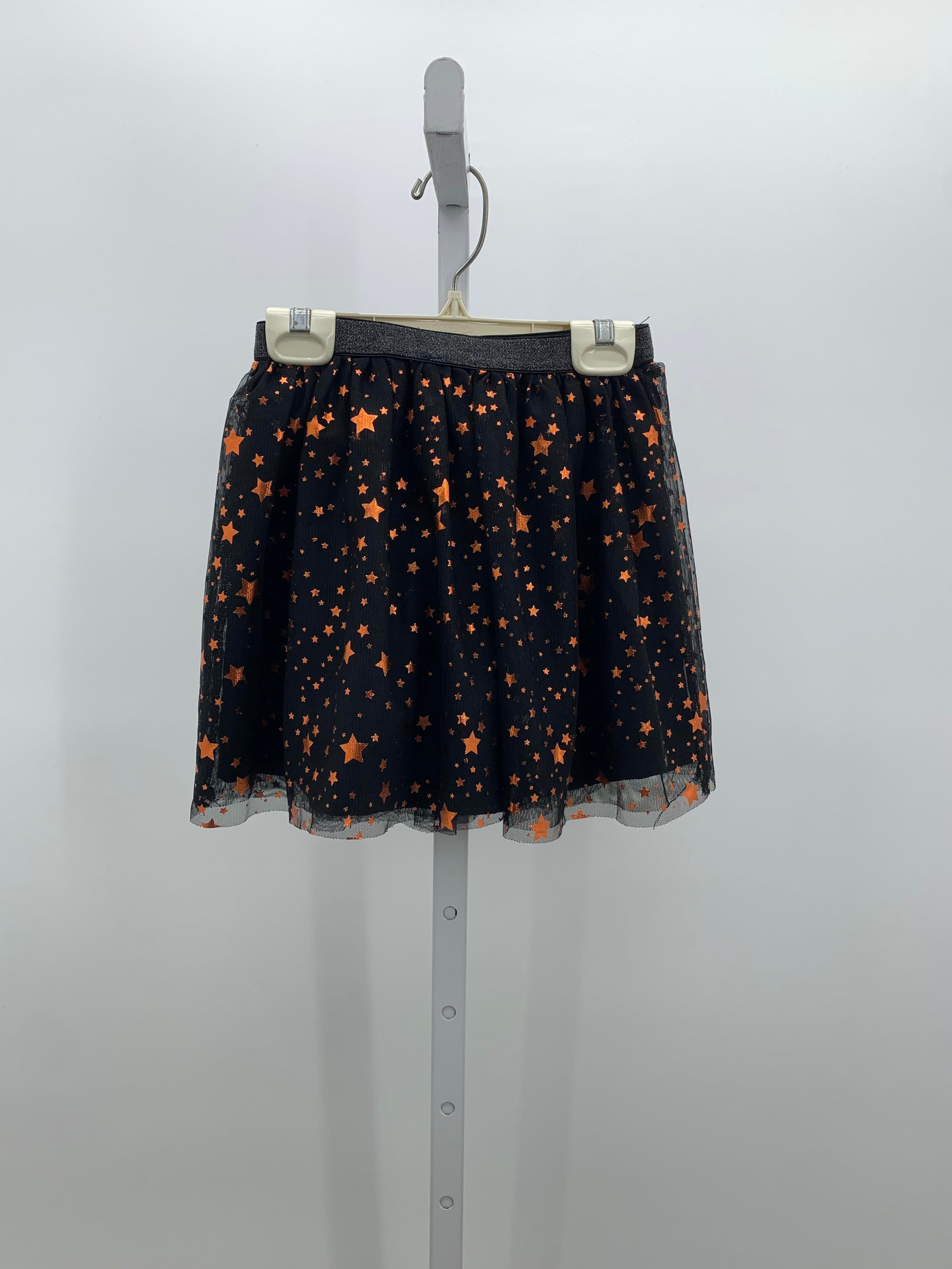 SKIRT ORANGE STARS MESH.