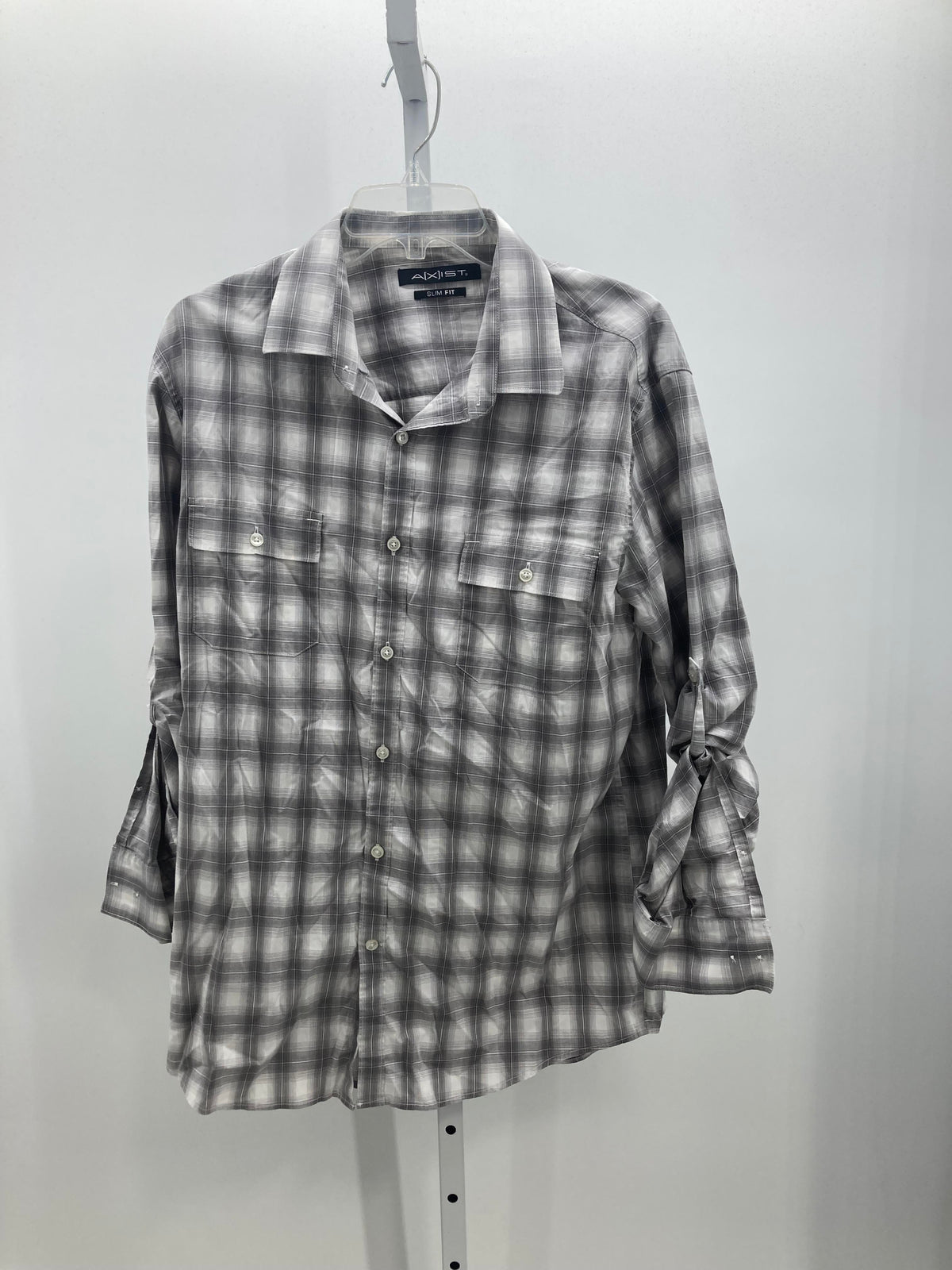 WHITE PLAID BTN DOWN