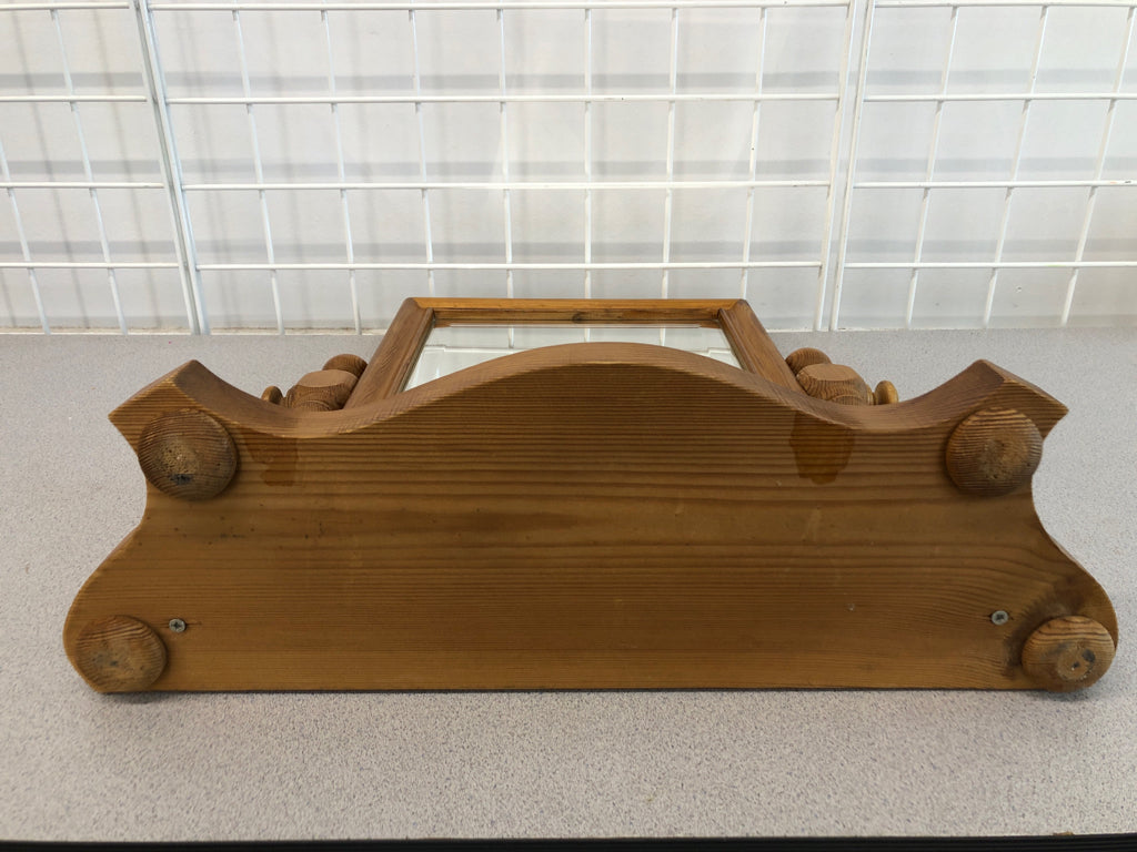 WOODEN DRESSER TOP MIRROR.