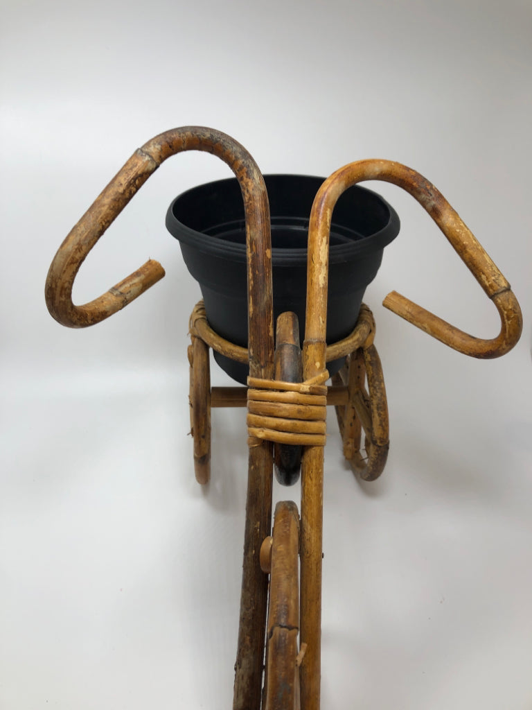 BAMBOO BICYCLE PLANTER.