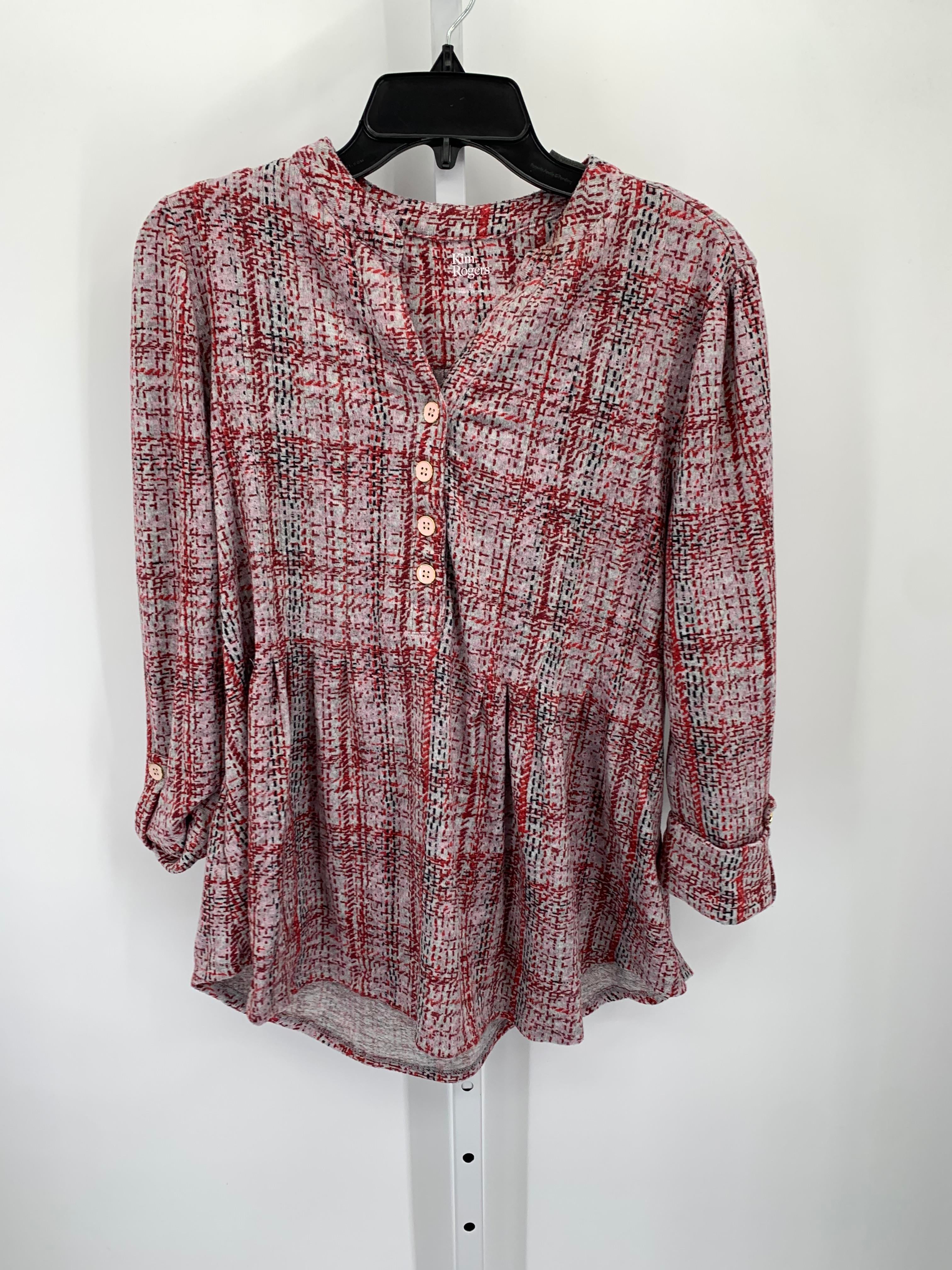 Kim Rogers Size Large Misses 3/4 Sleeve Shirt