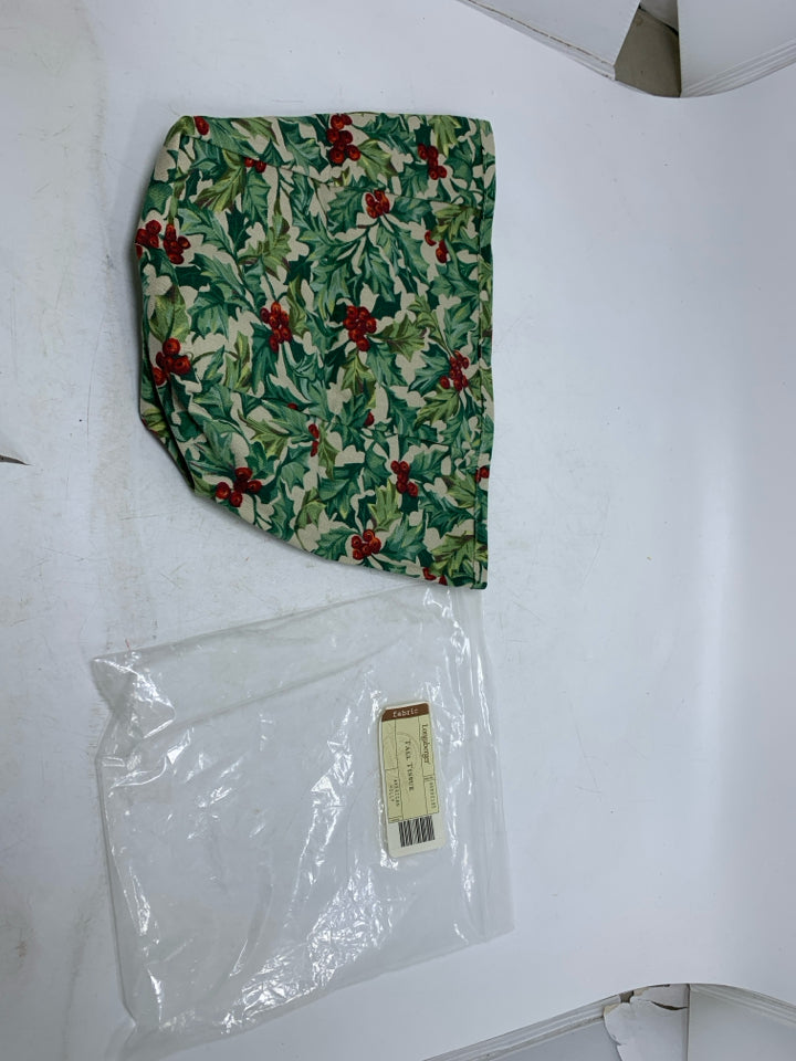 LONGABERGER AMERICAN HOLLY TALL TISSUE LINER IN BAG.