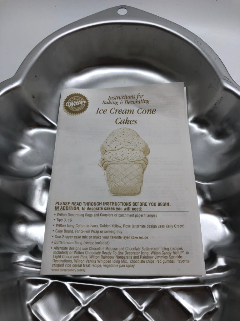 WILTON ICE CREAM CONE CAKE PAN.