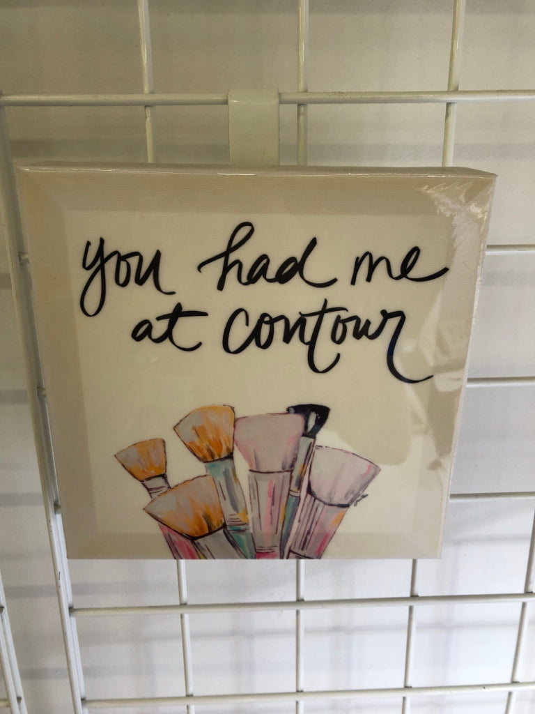 YOU HAD ME- MAKE UP BRUSHES WALL ART.