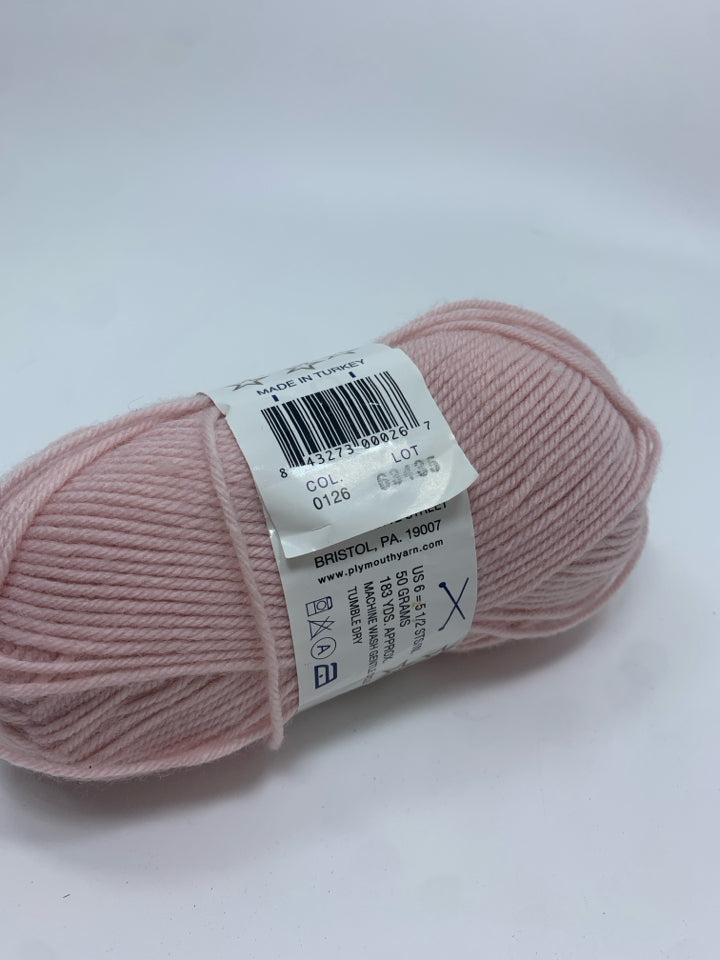 NEW BABY PINK YARN.