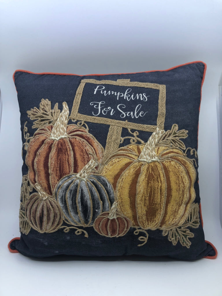 PUMPKINS FOR SALE STITCHED PILLOW.