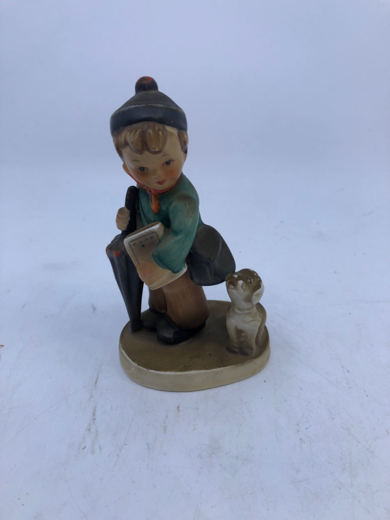VTG "BACK TO SCHOOL" BOY WITH DOG.
