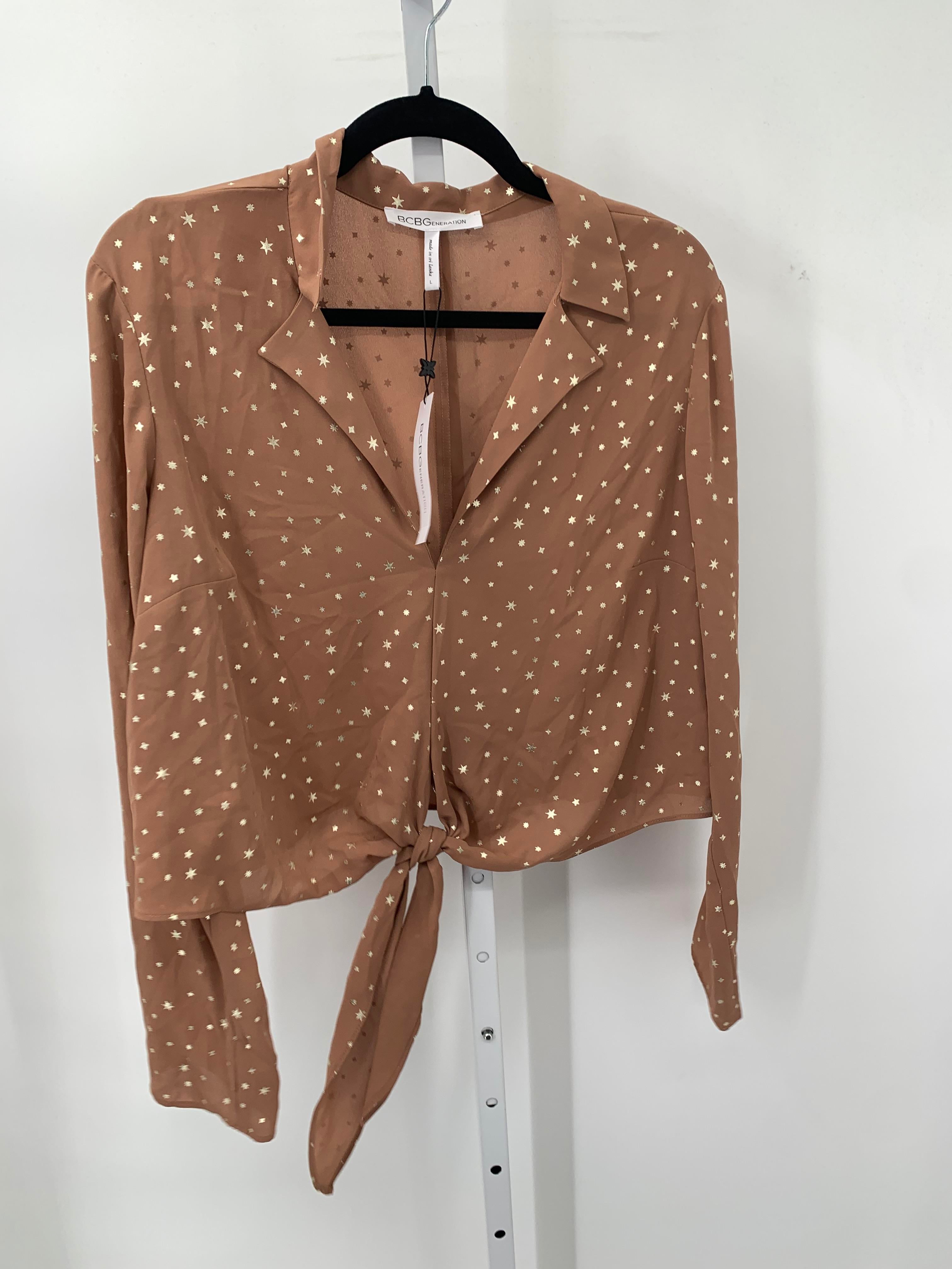 BCBG Size Large Juniors Long Sleeve Shirt