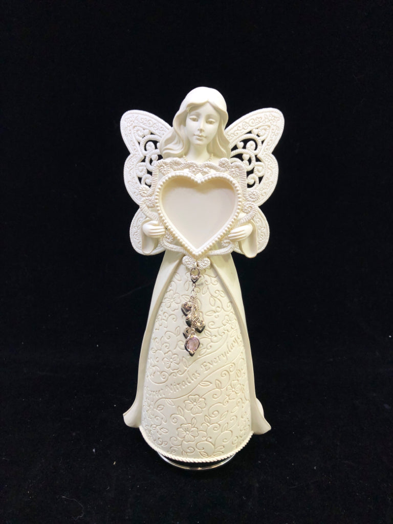 "EXPECT MIRACLES" ANGEL FIGURINE MUSIC BOX "PECHELBEL'S CANON".