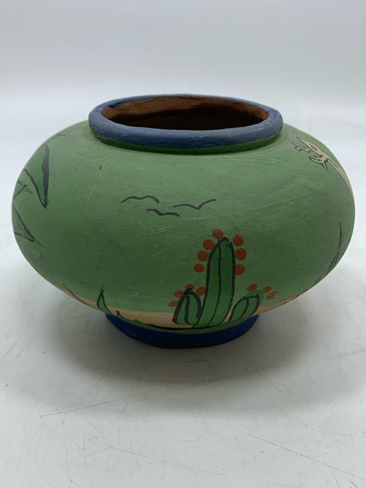 SOUTHWESTERN DESERT SCENE VASE- MEXICO.