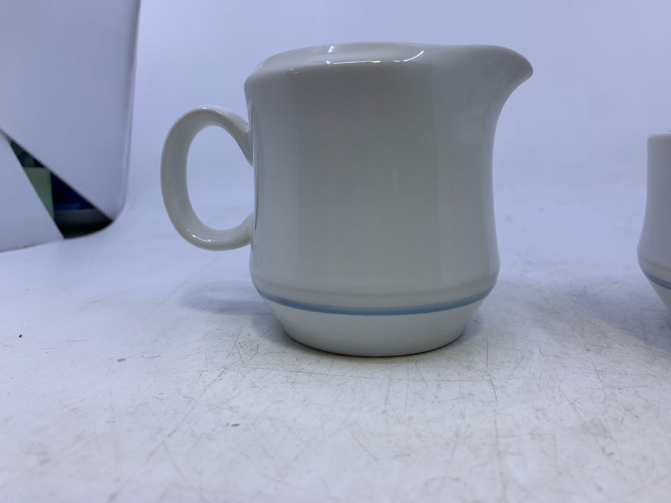 BLUE STRIPE CREAM + SUGAR