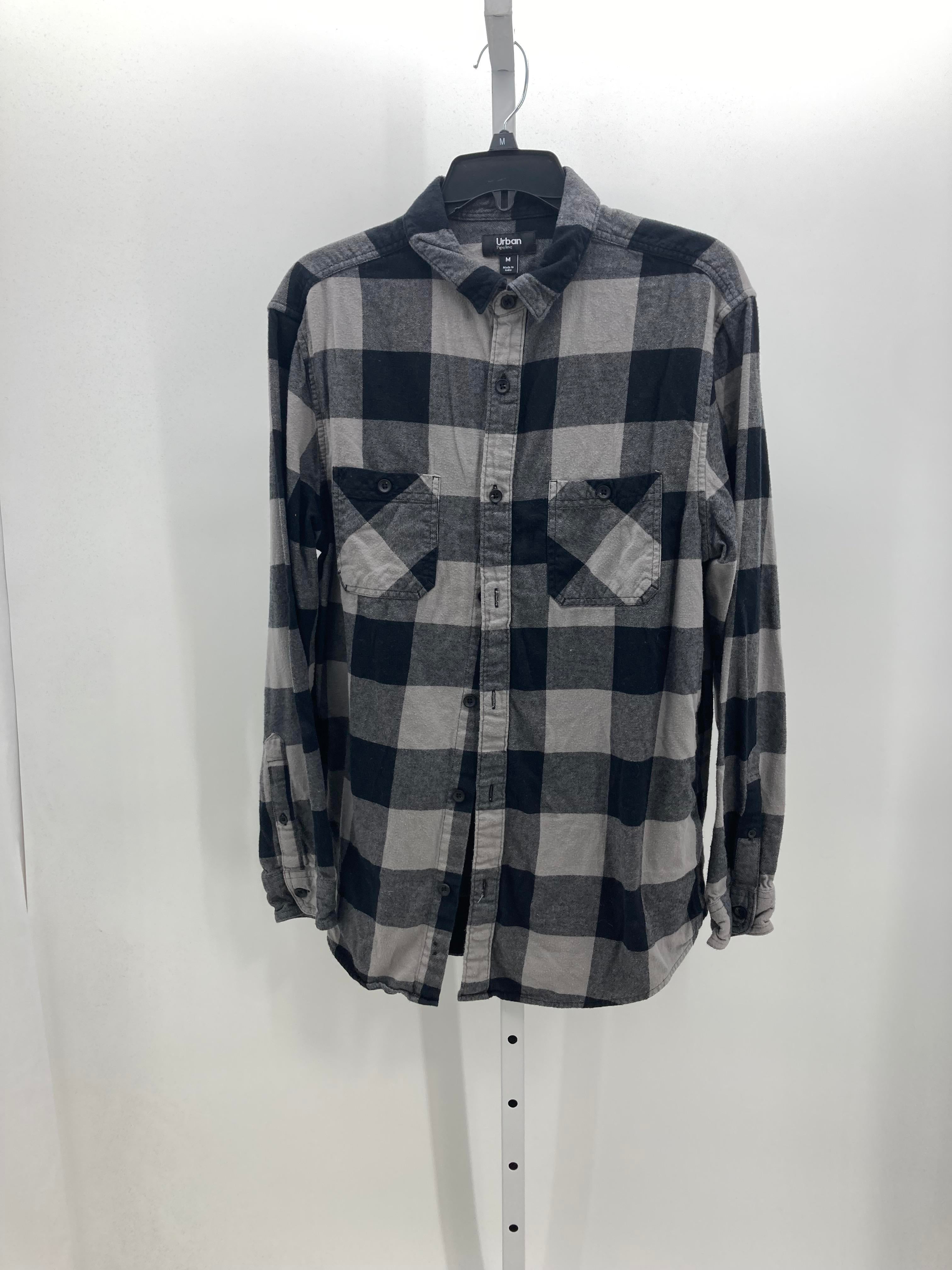 BLACK PLAID BTN DOWN