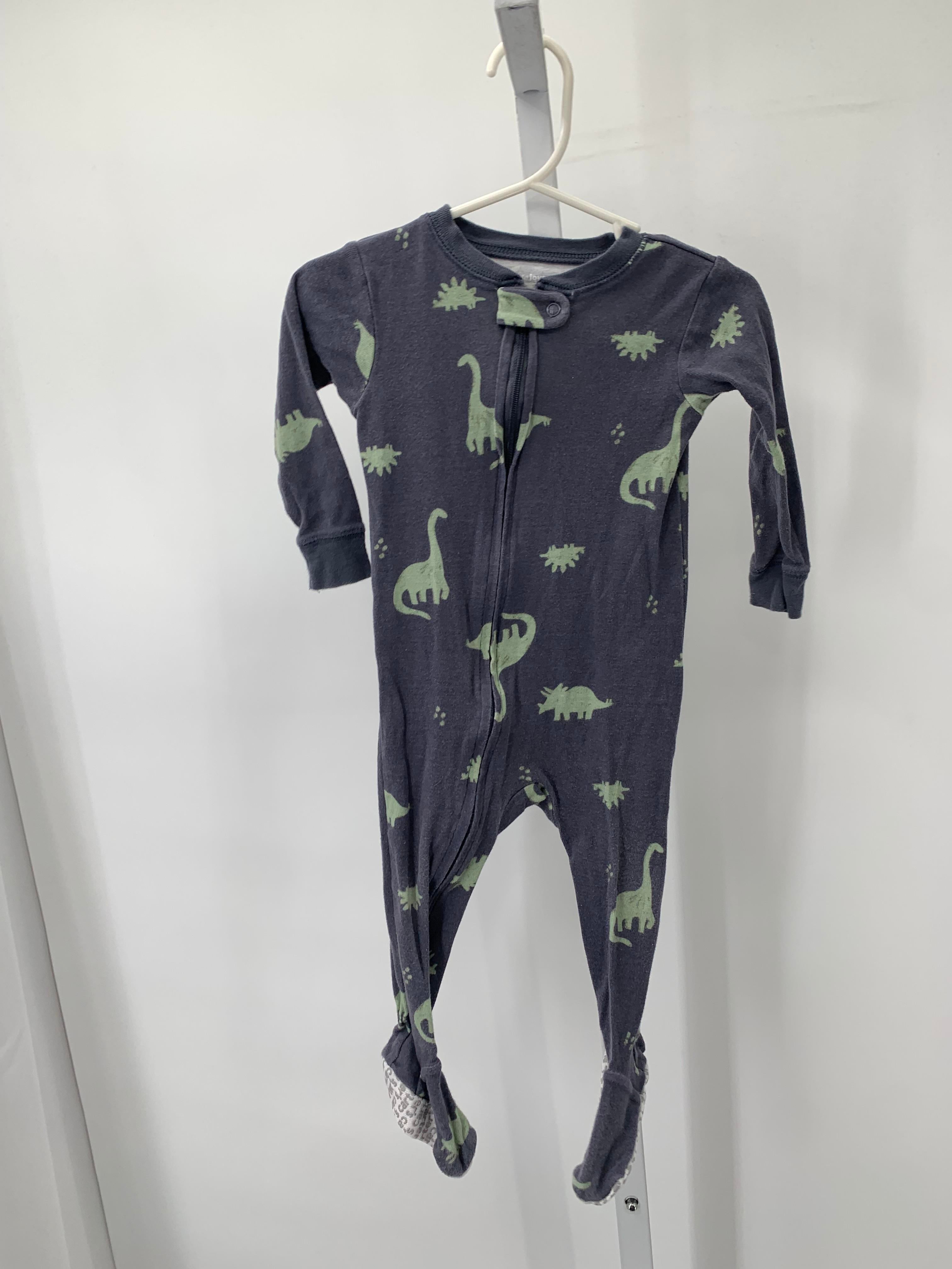 GREEN DINOS ZIP KNIT
