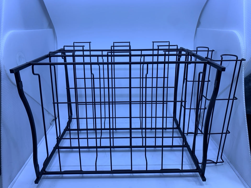 METAL CAN STORAGE RACK.