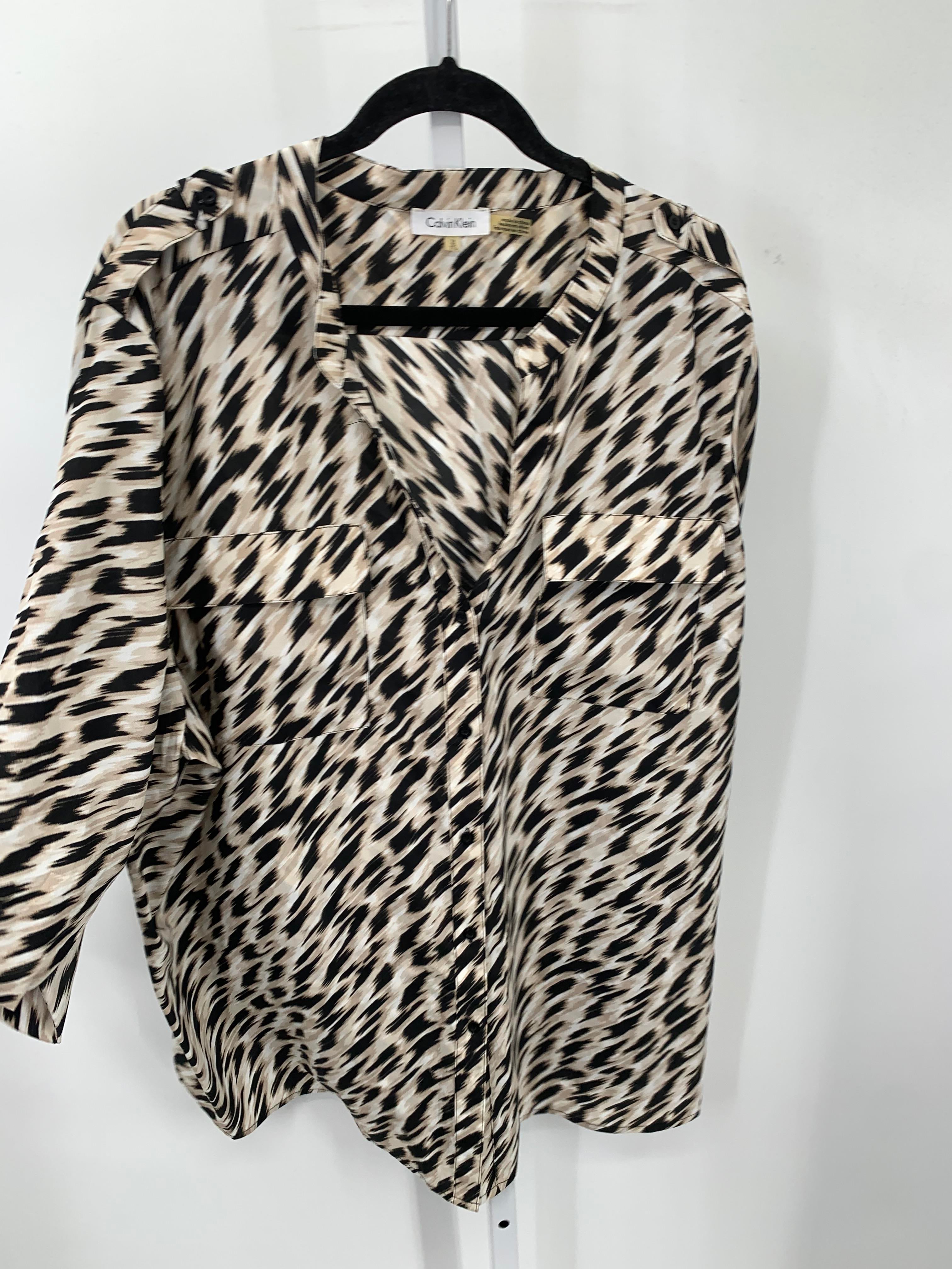 Calvin Klein Size 3X Womens 3/4 Sleeve Shirt