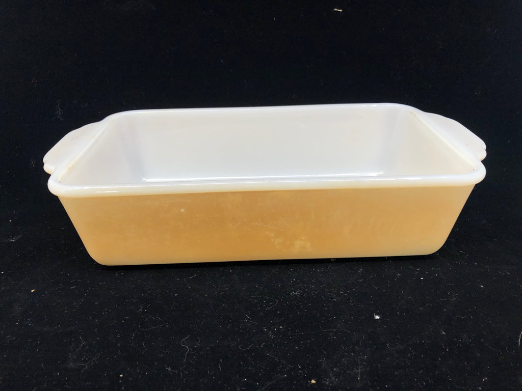 VTG IRIDESCENT ORANGE FIRE KING LOAF PAN.