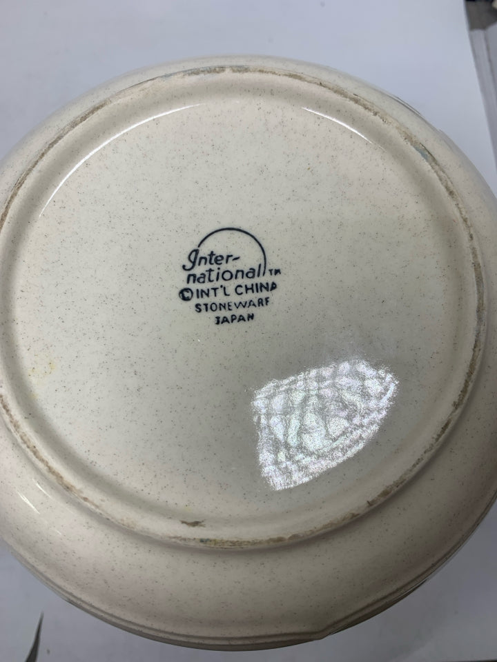 VTG MARMALADE GOOSE APPLE STONEWARE CANISTER.