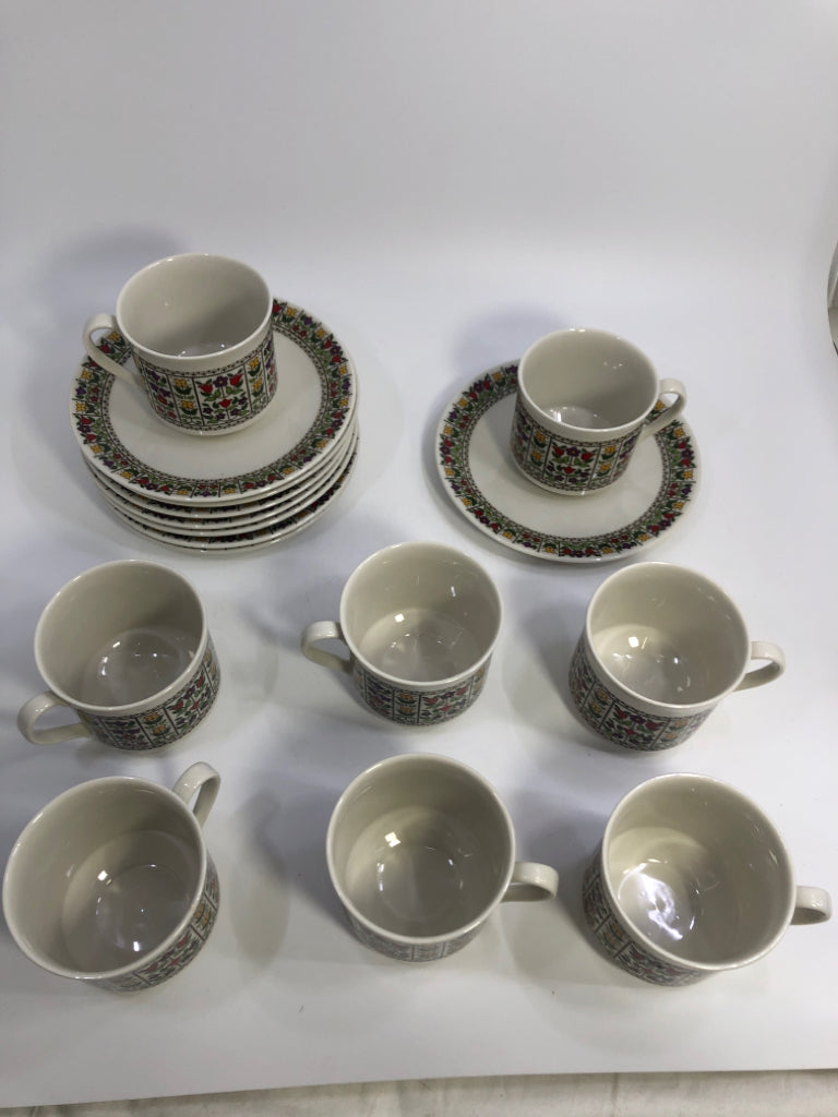 40PC "FIREGLOW" TABLE SETTING- SVC 8.