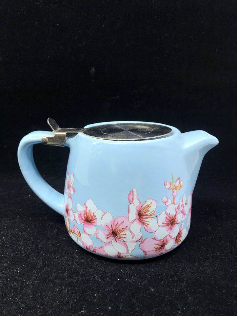 BLUE WITH CHERRY BLOSSOM DESIGN WITH NIP STEEPER.