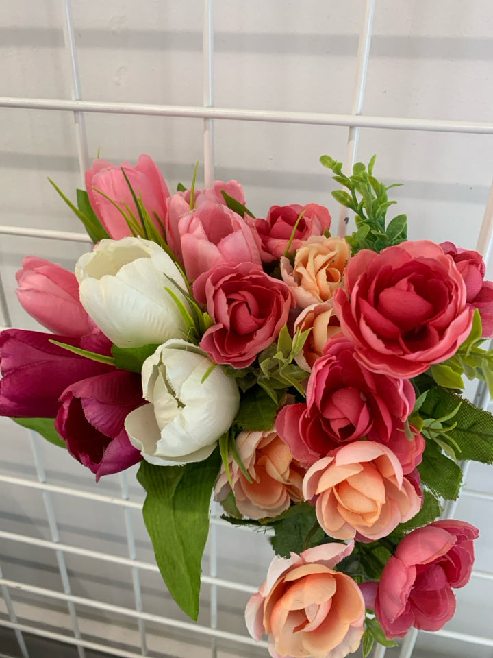 FAUX PINK TULIP BOUQUET.