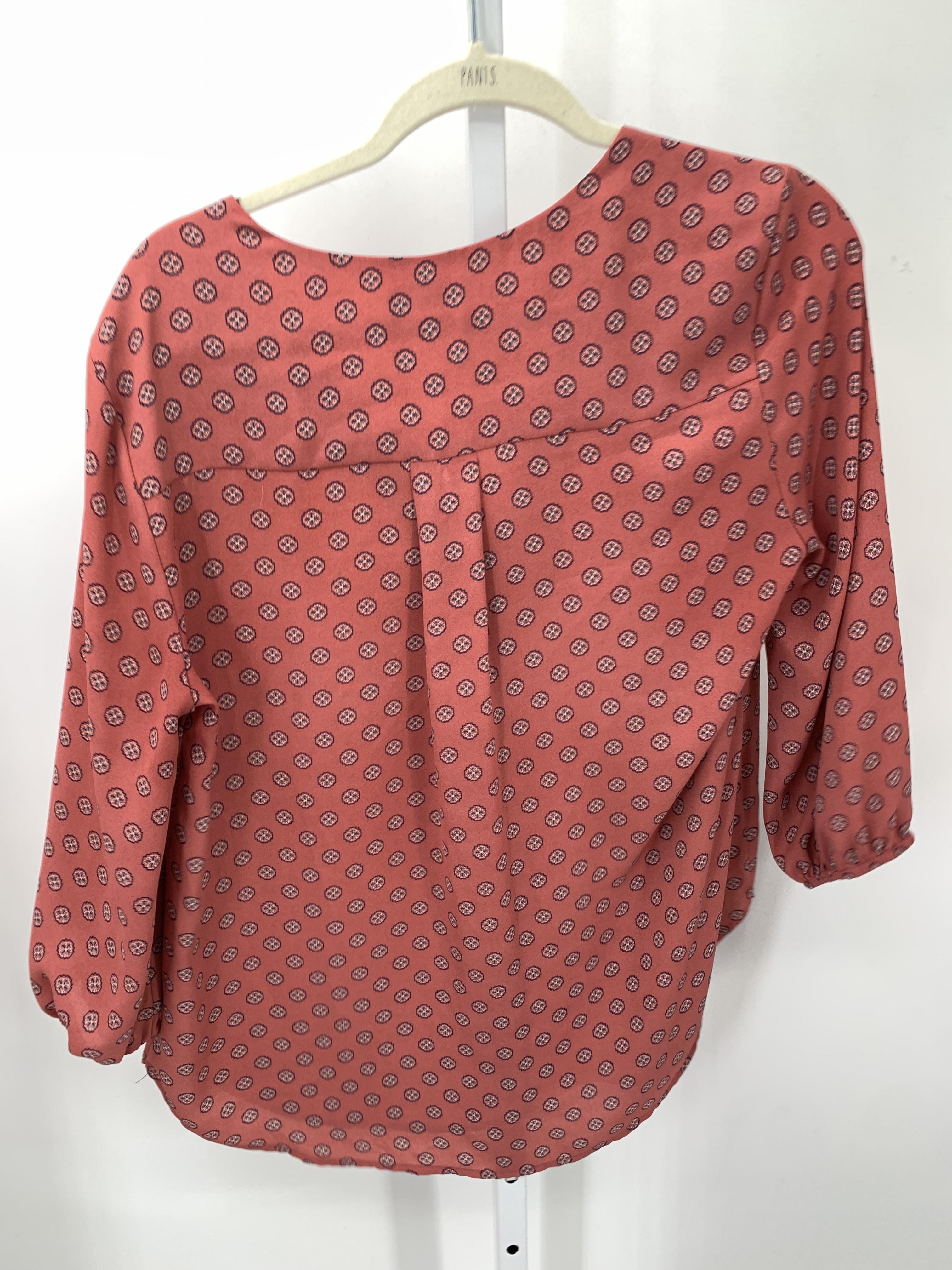 Pleione Size Large Misses 3/4 Sleeve Shirt