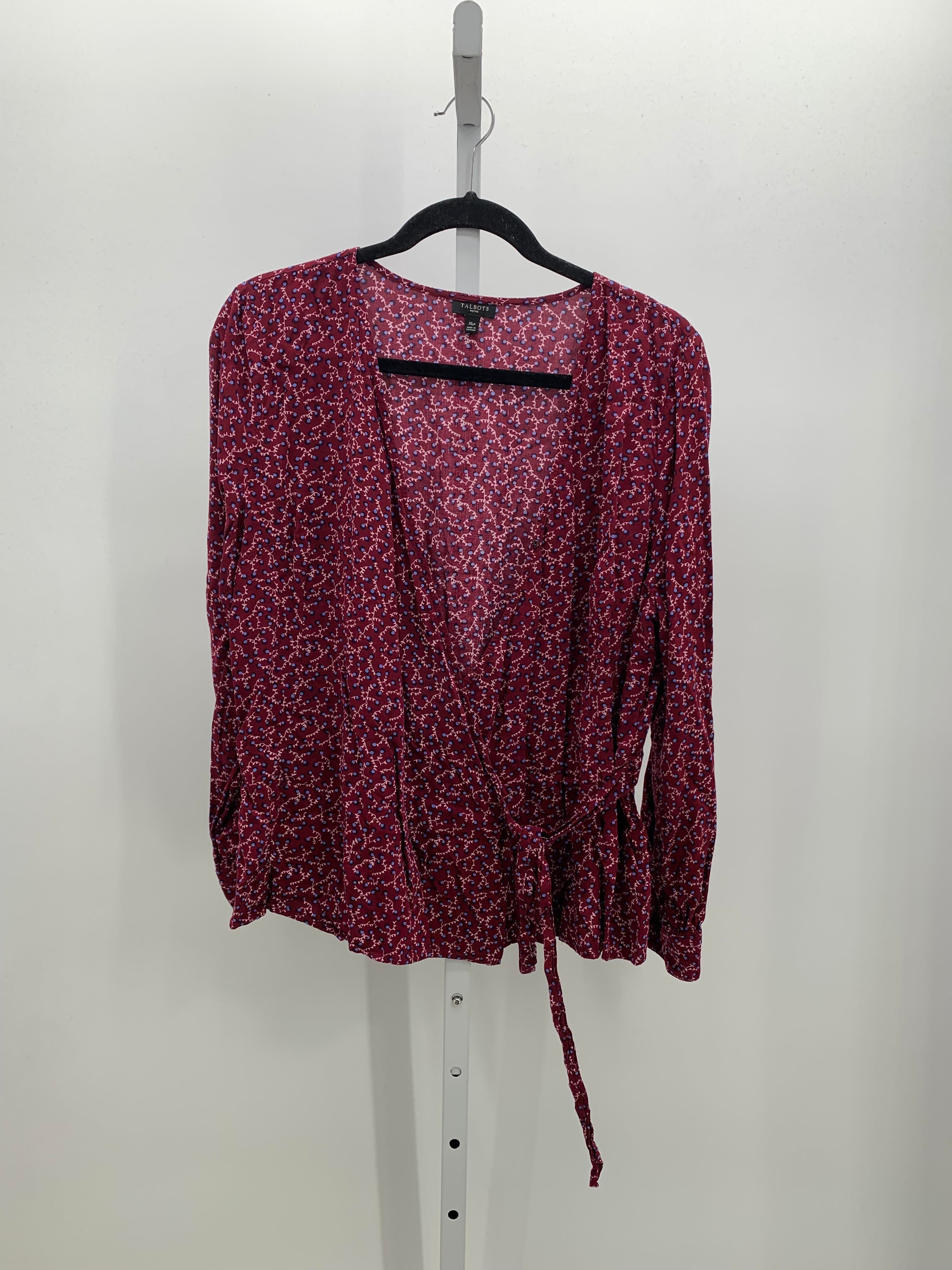 Talbots Size X Large Petite Petite Long Sleeve Shirt
