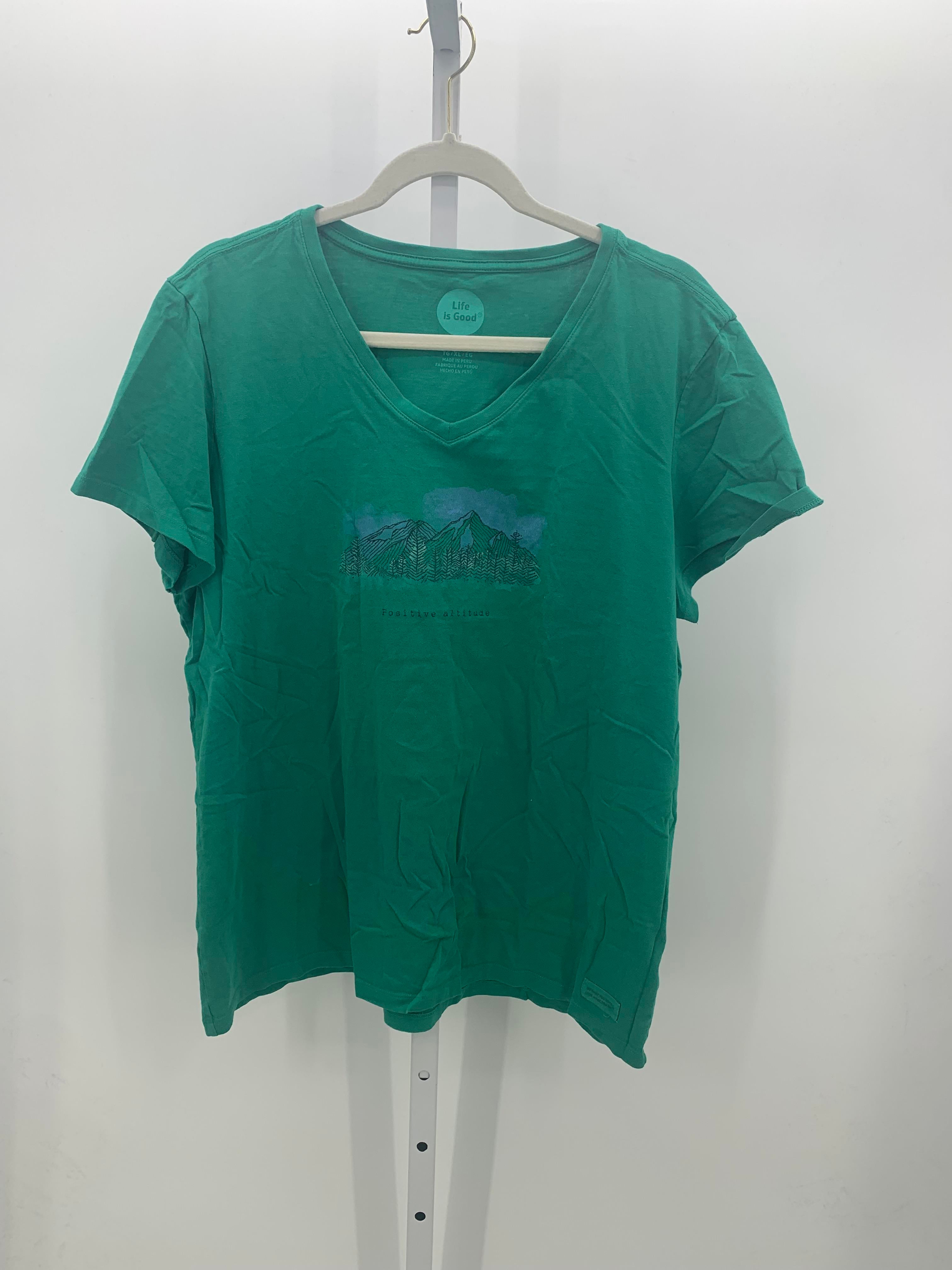 Life is Good Size Extra Large Misses Short Sleeve Shirt