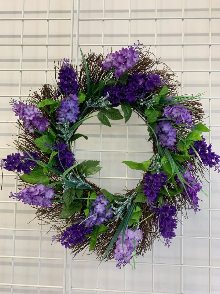 PURPLE LILAC WREATH.