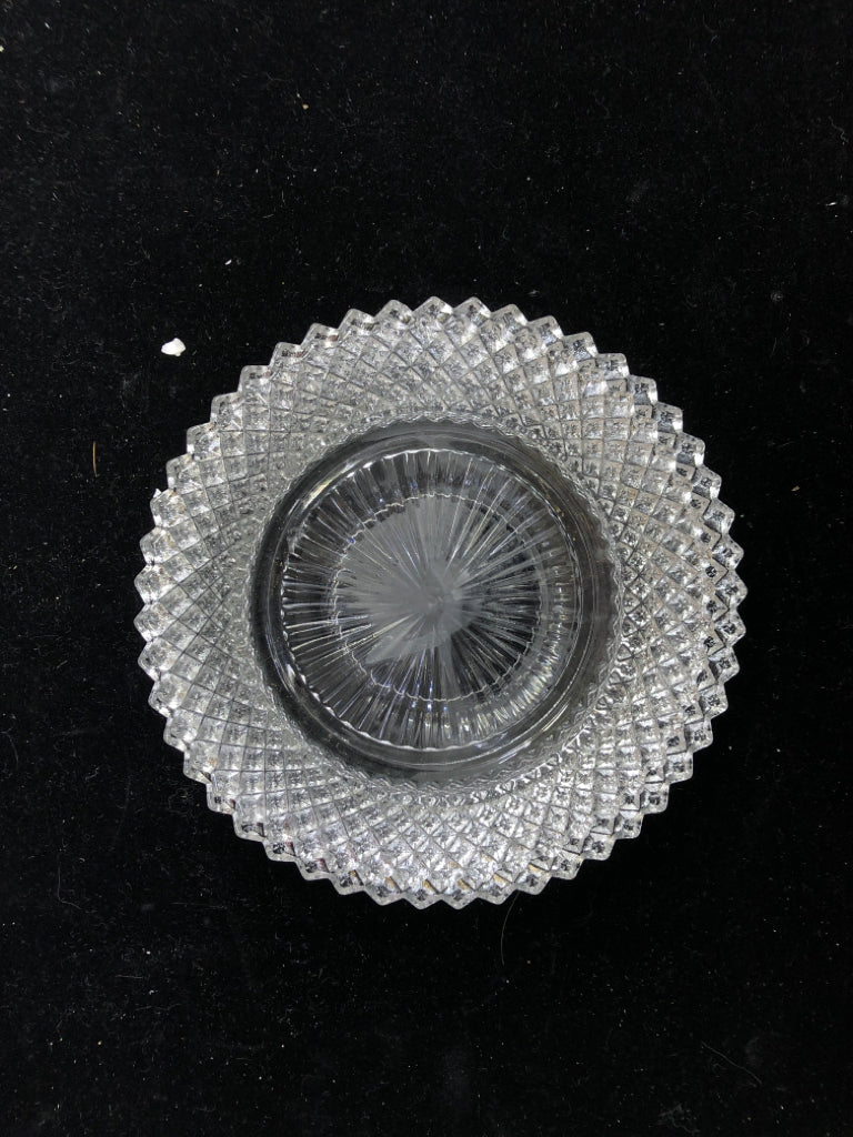 2PC GLASS CANDLE PLATE.