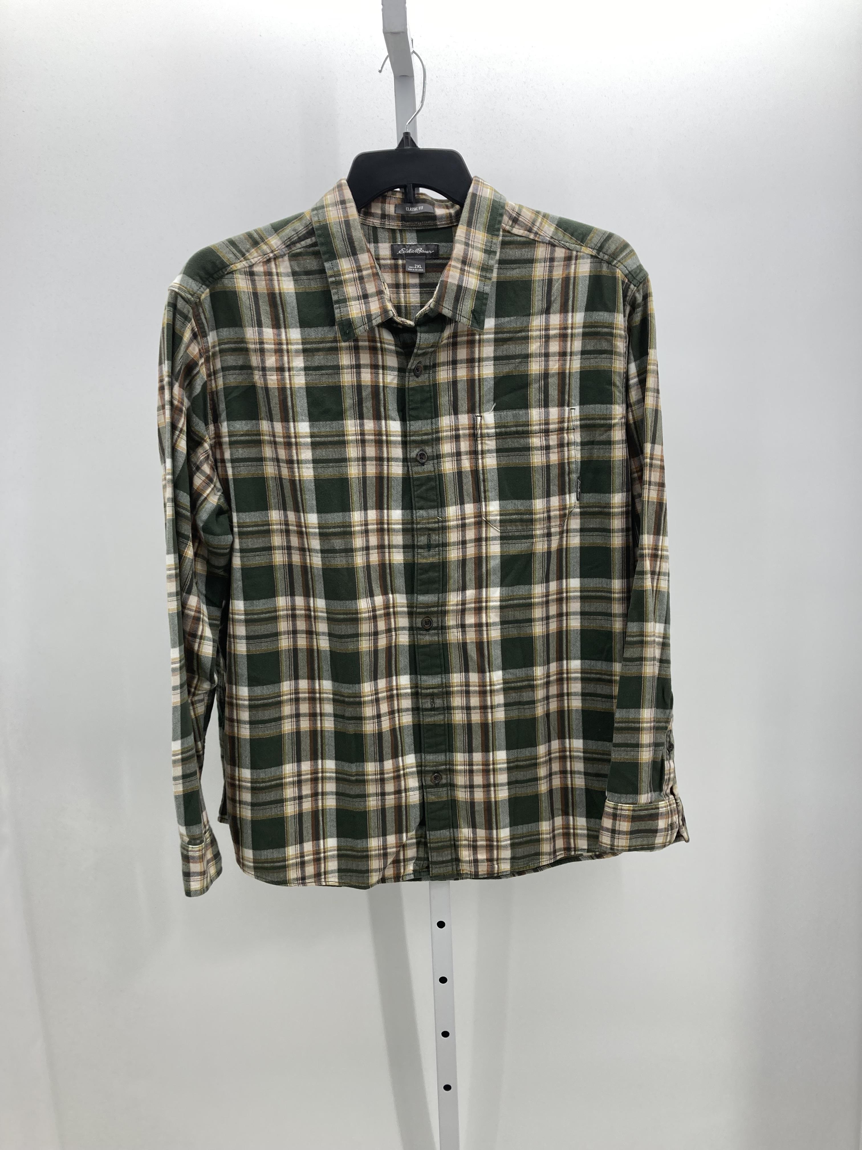 PLAID BTN DOWN