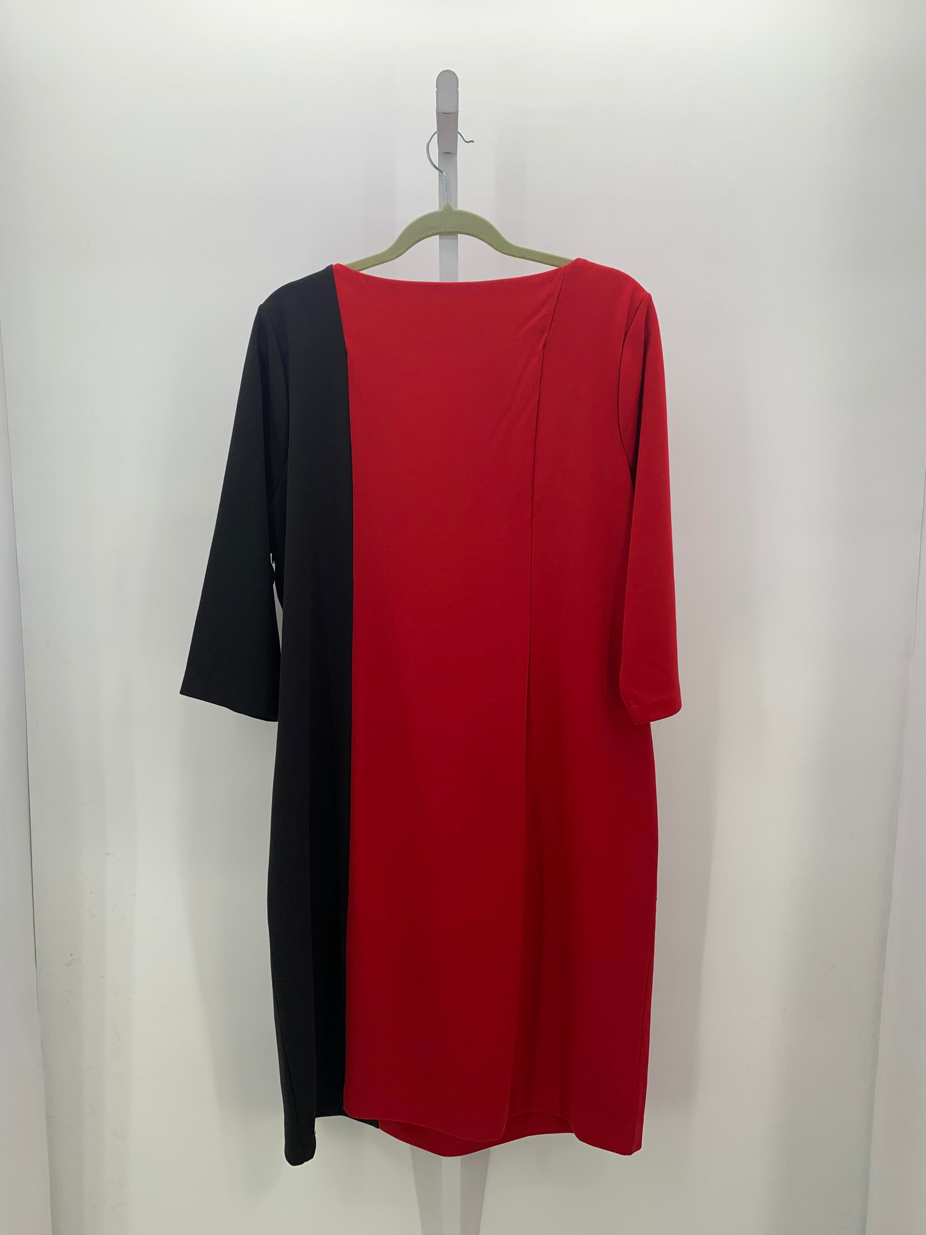 Size 1X Womens 3/4 Sleeve Dress