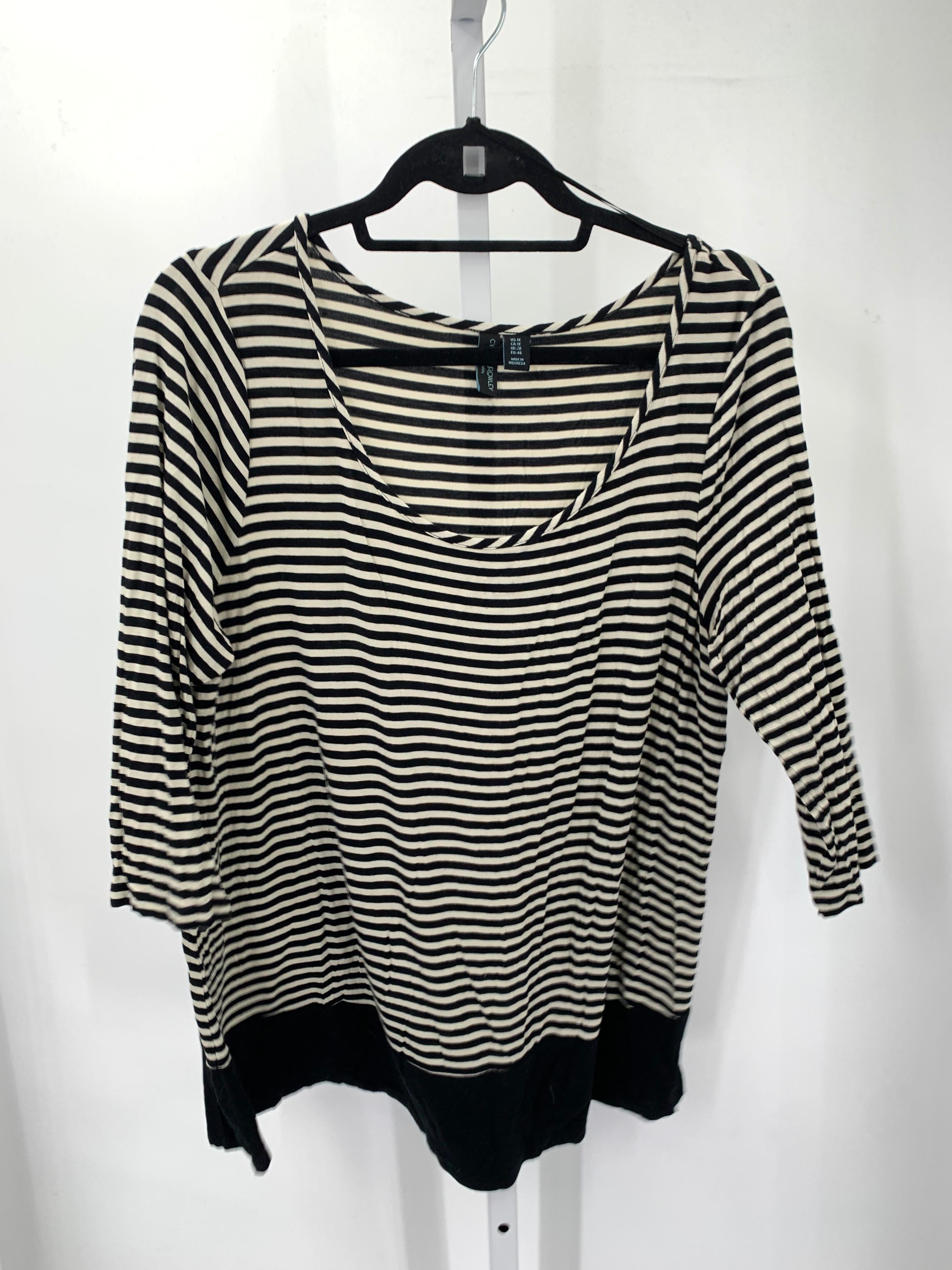 Cynthia Rowley Size 1X Womens 3/4 Sleeve Shirt