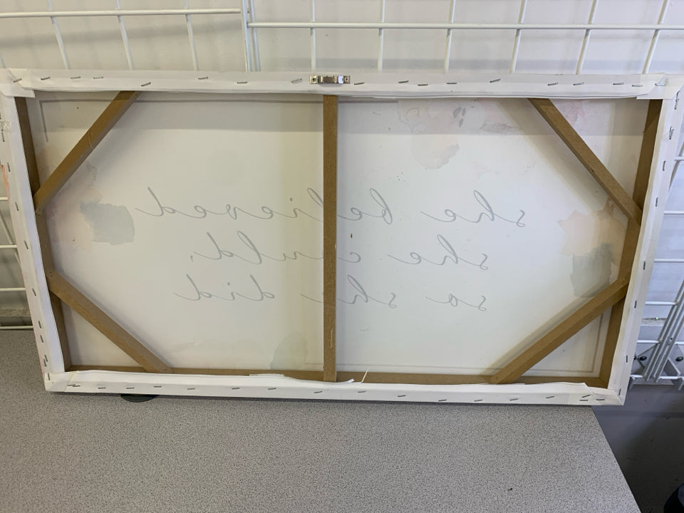 SHE BELIEVED CANVAS WALL ART.