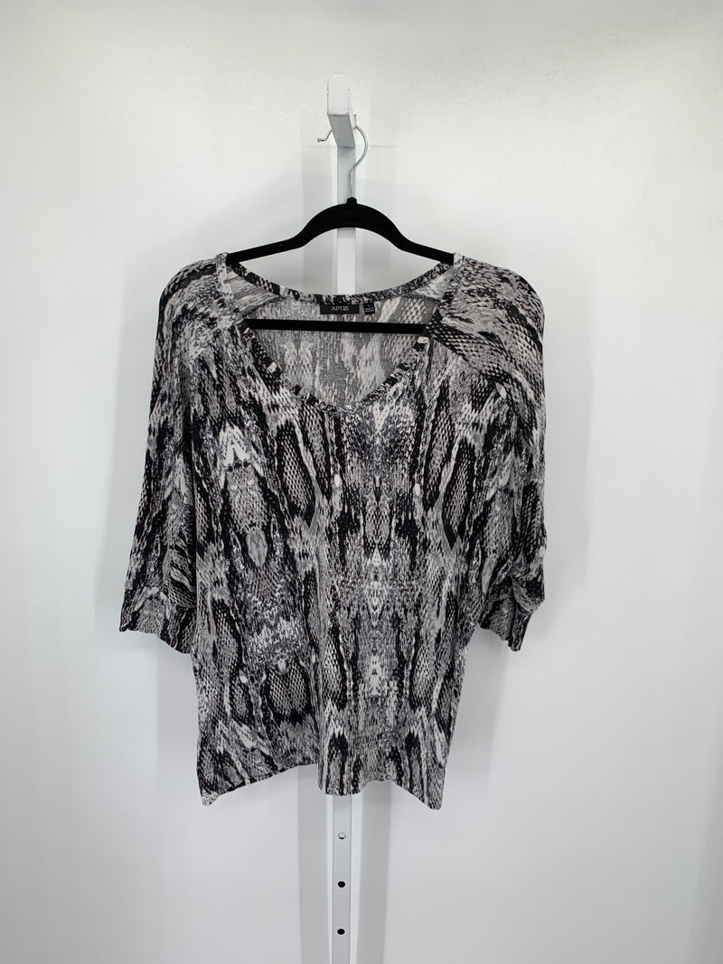 Apt. 9 Size Large Misses 3/4 Sleeve Shirt