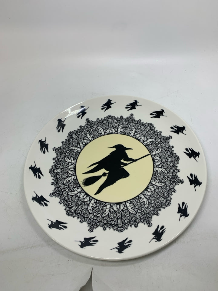 WHITE PLATTER W/ WITCHES VICTORIAN TRADING.