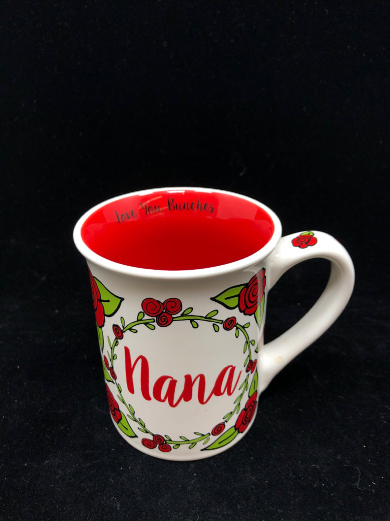 NANA- LOVE YOU BUNCHES ROSE MUG.