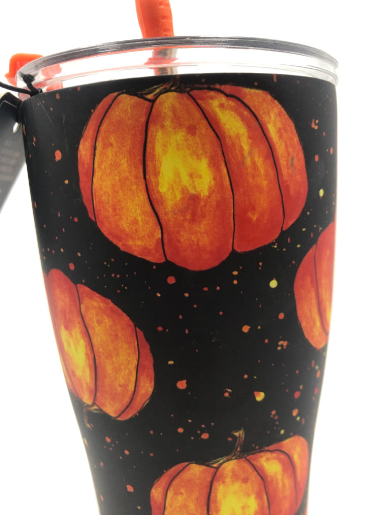 NWT PUMPKIN STAINLESS STEEL TUMBLER.